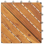 Decking Tiles 10 pcs 30x30 cm Solid Acacia Wood 310120
