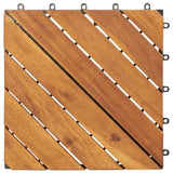 Decking Tiles 10 pcs 30x30 cm Solid Acacia Wood 310120