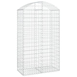 Arched Gabion Basket 100x50x160/180 cm Galvanised Iron 153438