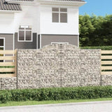 Arched Gabion Baskets 8 pcs 300x50x160/180 cm Galvanised Iron 3146761