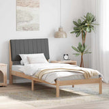 Bed Frame with Headboard Brown 90 x 200 cm Solid Pine Wood 878915