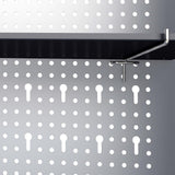 Wall Mounted Tool Cabinet Industrial Style Metal Grey and Black 145354