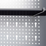 Wall Mounted Tool Cabinet Industrial Style Metal Grey and Black 145354