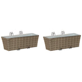 Railing 2 pcs 50 x 17 x 17 cm Metal 42026967