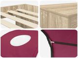Bed with Tunnel 3 pcs Artisian Oak and Red Engineered Wood 3423519
