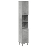 Bathroom Cabinet Concrete Grey 30x30x179 cm Engineered Wood 856139