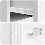 Wall-Mounted Bedside Cabinet High Gloss White 33 x 34.5 x 40 cm 898473