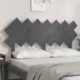 Bed Headboard Grey 151.5x3x81 cm Solid Wood Pine 819227