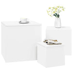 Side Tables 3 pcs White Engineered Wood 808585