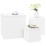 Side Tables 3 pcs White Engineered Wood 808585