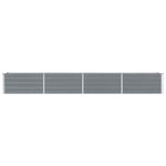 Garden Raised Bed Galvanised Steel 320x40x45 cm Grey 47052