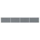 Garden Raised Bed Galvanised Steel 320x40x45 cm Grey 47052