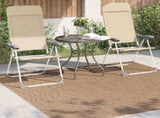 Area Rugs Moire Square AGIRA Natural 120 x 120 cm Polyester 42022541