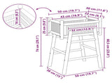 Garden Planter with Holder Natural 50 x 38 x 74 cm Bamboo 42028232