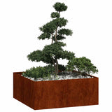 Planter Rusty 100x100x40 cm Weathering Steel 860821