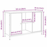 TV Cabinet Set Old Wood 101 x 35 x 65 cm Engineered Wood 862925