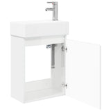 Bathroom Vanity Unit with Tap High Gloss White 889495