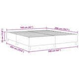 Platform Bed Frame Grey Green 160 x 200 cm Fabric 3337421