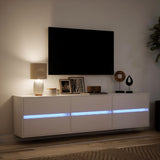 TV Wall Cabinet with LED White 180x31x45 cm 3307933
