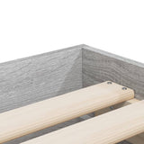 Bed Frame with Drawers without Mattress Grey Sonoma 100x200 cm 3207292