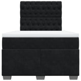 Box Spring Bed with Mattress Black 120x200 cm Velvet 3290890
