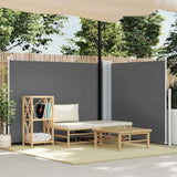 Retractable Side Awning Anthracite 140x600 cm 48456