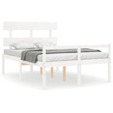 Senior Bed without Mattress White Small Double Solid Wood 3195322
