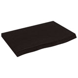 Wall Shelf Dark Brown 60x40x cm Treated Solid Wood Oak 363768