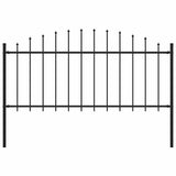 Garden Fence with Spear Top Steel 144940