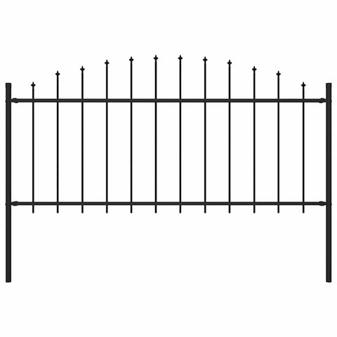 Garden Fence with Spear Top Steel 144940
