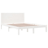Bed Frame White Solid Pine Wood 140x200 cm Bed Frame 3104154