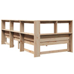 Bookcase Bed without Mattress 90x200 cm Solid Wood Pine 3324326