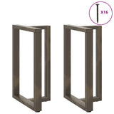 Bar Table Legs T-Shaped 2 pcs Black 60x35x cm Steel 4013083
