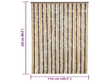 Fly Curtain Dark Brown and Beige 118x220 cm Chenille 4004885
