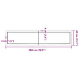 Wall Shelf Dark Brown 180x40x cm Treated Solid Wood Oak 363839