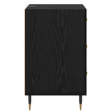 Bedside Cabinet Black Oak 40 x 40 x 66 cm Engineered Wood 882100