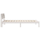 Bed Frame with Headboard White 90 x 190 cm Solid Pine Wood 872801