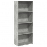 Bookcase Concrete Grey 60x30x152 cm Engineered Wood 857911