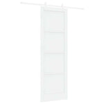 Sliding Door Manual White 78 x 232 cm Solid pine wood and steel 3333559