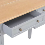 ZNTS Writing Desk Grey 109.5x45x77.5 cm Wood 280070