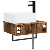 Wall-Mounted Wash Basin Old Wood 53 x 35 x 39 cm 890216