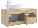 Bathroom Furniture Set 2 pcs Sonoma Oak Engineered Wood 3404086