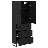 Highboard with Drawer 2 pcs Black Oak 69.5 x 34 x 180 cm 3416239