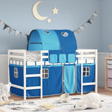 Kids' Loft Bed with Tunnel without Mattress Blue 90x190cm 3207004