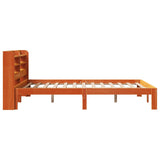 Bed Frame without Mattress Wax Brown 135x190 cm Solid Wood Pine 3306801