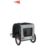 Pet Bike Trailer Grey and Black Oxford Fabric&Iron 93839