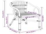 Stacking Chair Natural 58 x 60 x 81 cm Rattan 42033214