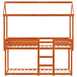 Bunk Bed without Mattress Wax Brown 80x200 cm Solid Wood Pine 3282123