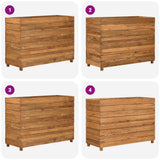 Raised Bed 100x40x72 cm Recycled Teak Wood and Steel 47428