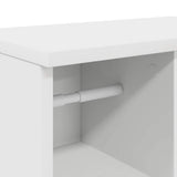 Bathroom Cabinet with Roll Holder White 39x22x90 cm 858524